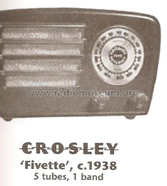 Fivette ; Crosley Radio Corp.; (ID = 1822526) Radio