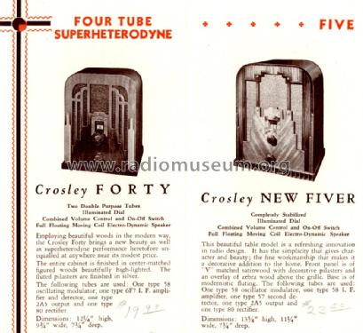 Forty 184; Crosley Radio Corp.; (ID = 1358383) Radio
