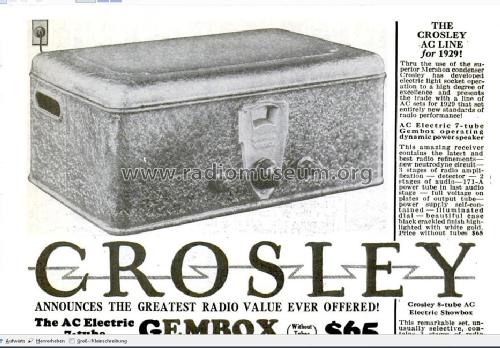 Gembox 610; Crosley Radio Corp.; (ID = 848667) Radio
