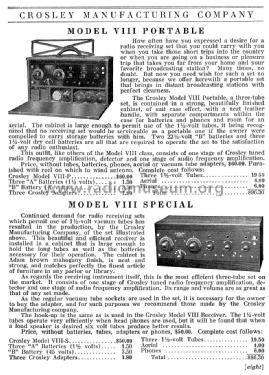 Portable VIII ; Crosley Radio Corp.; (ID = 1176463) Radio