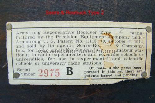 Precision, Sears Roebuck Type 2 ; Crosley Radio Corp.; (ID = 824147) Radio