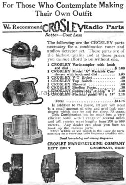 Rheostats, Vario-Couplers, Variometer Parts ; Crosley Radio Corp.; (ID = 1443895) Radio part