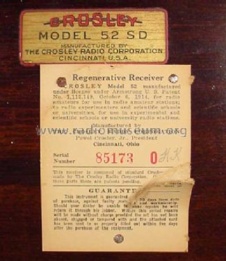 Special DeLuxe 52SD; Crosley Radio Corp.; (ID = 260167) Radio