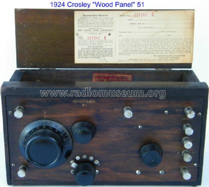 Wooden Panel 51; Crosley Radio Corp.; (ID = 826373) Radio