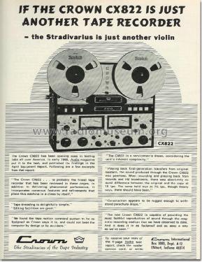 2-Track Stereo Tape Recorder CX822; International Radio (ID = 1900276) Reg-Riprod