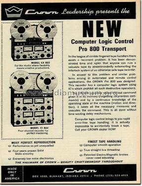2-Track Stereo Tape Recorder CX822; International Radio (ID = 1900293) R-Player