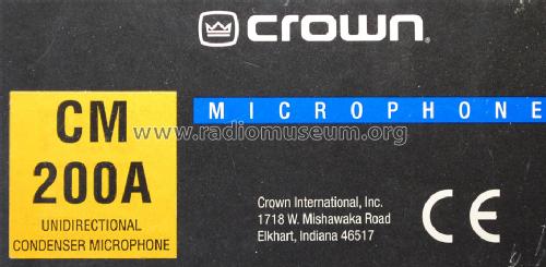 Cardioid Condenser Microphone CM-200A; International Radio (ID = 1668280) Microphone/PU