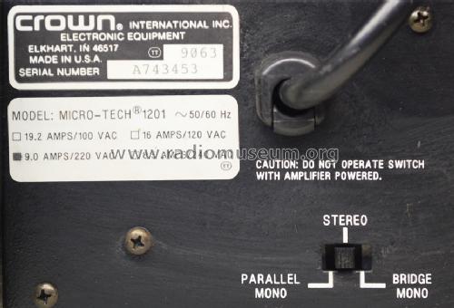 Micro-Tech 1201; International Radio (ID = 1600015) Ampl/Mixer