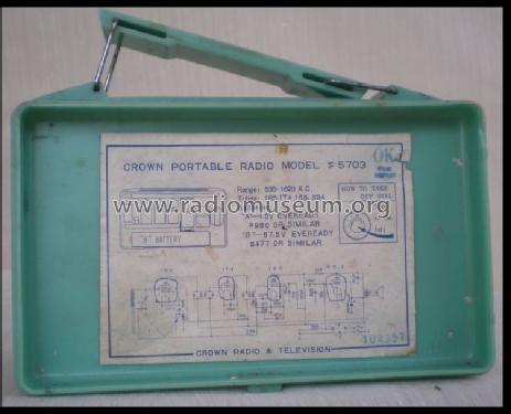 Portable Radio 5703 ; Crown Radio & (ID = 664564) Radio