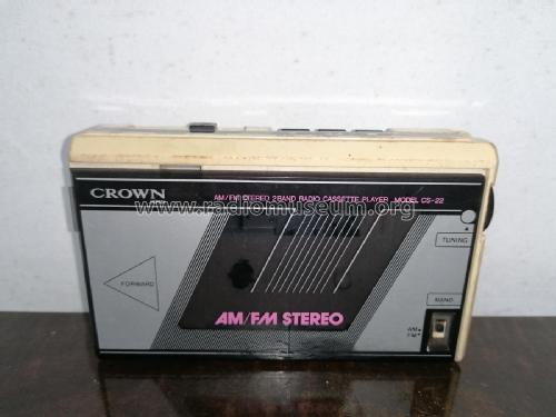 AM/FM Stereo 2 Band Radio Cassette Player CS-22; Crown Radio Corp.; (ID = 2948720) Radio