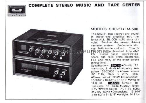 Cassette Recorder SHC-51; Crown Radio Corp.; (ID = 1655028) R-Player