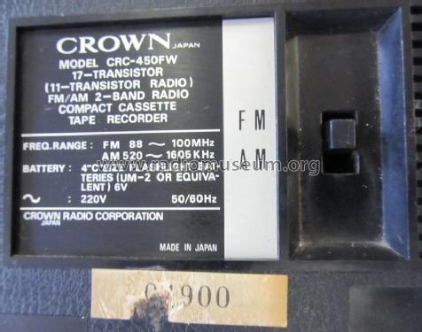 CRC-450FW; Crown Radio Corp.; (ID = 1684907) Radio