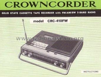 Crowncorder CRC-410FW; Crown Radio Corp.; (ID = 677318) Radio