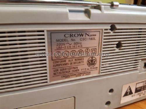 Stereo Radio Cassette Recorder CSC -140L; Crown Radio Corp.; (ID = 2640965) Radio