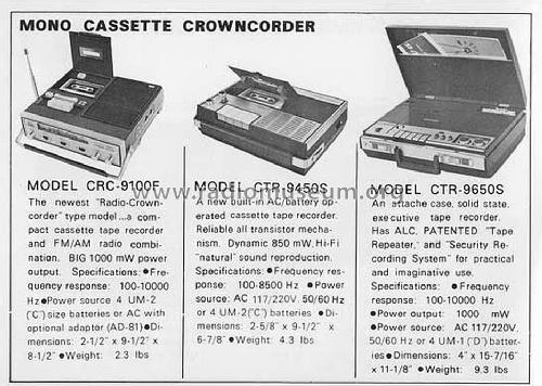 CTR-9450S; Crown Radio Corp.; (ID = 1636528) R-Player