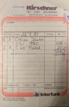 HiFi Stereo Sound System CSC-980L; Crown Radio Corp.; (ID = 2448949) Radio