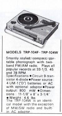Radio Phonograph TRP-104F; Crown Radio Corp.; (ID = 1657178) Radio
