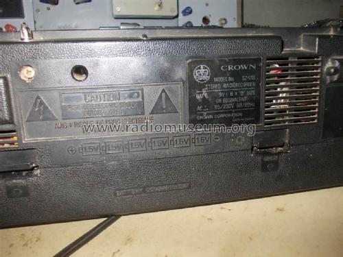 Stereo Radio Cassette Recorder SZ-71S; Crown Radio Corp.; (ID = 1950311) Radio