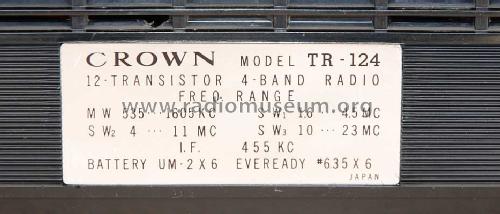 TR-124; Crown Radio Corp.; (ID = 455282) Radio