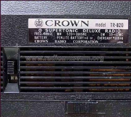 TR-820; Crown Radio Corp.; (ID = 1478550) Radio