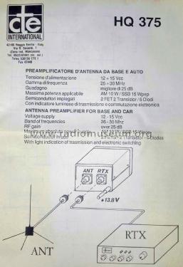 Antenna Preamplifier HQ 375; CTE International S. (ID = 2027658) Ciudadana