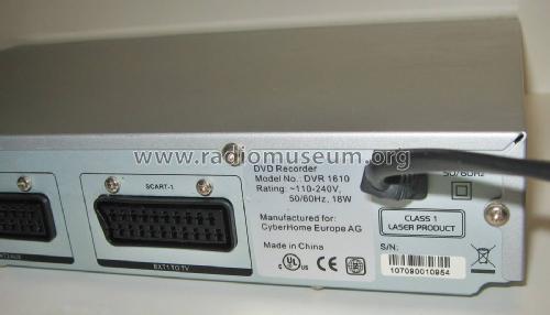 AiTRO DVD Recorder DVR 1610; CyberHome brand (ID = 2810005) Ton-Bild