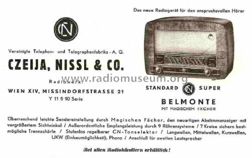 Belmonte 315-3; Czeija, Nissl & Co., (ID = 676606) Radio