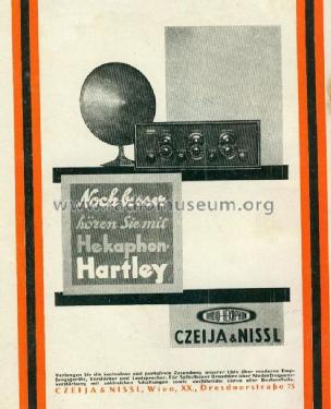 Hartley-4 89554; Czeija, Nissl & Co., (ID = 1593174) Radio