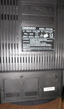 21' Color TV DTD-2195; Daewoo Electronics (ID = 1813712) Television