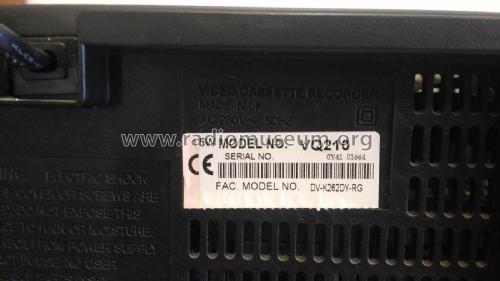 2 Head Video Cassette Recorder VQ210; Daewoo Electronics (ID = 2033500) R-Player