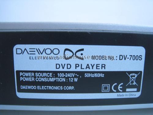 DVD Player DV-700S; Daewoo Electronics (ID = 2104351) R-Player