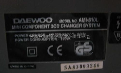 Mini component 3 CD changer system AMI-810L; Daewoo Electronics (ID = 944787) Radio