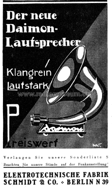 Trichterlautsprecher ; Daimon, (ID = 2863858) Lautspr.-K