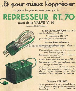 Redresseur RT70; La Radiotechnique RT (ID = 952538) Power-S