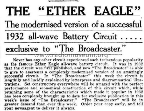 Ether Eagle ; Davies & Co.; Perth (ID = 1857194) Radio