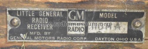 Little General 110 ; General Motors Radio (ID = 2353162) Radio