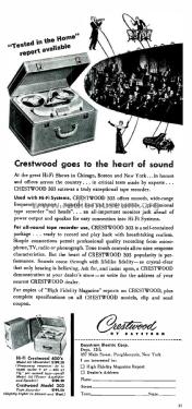 Crestwood Tape Recorder 303; Daystrom Electric (ID = 1804427) Reg-Riprod