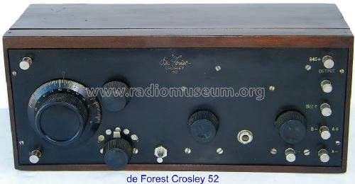 52 ; De Forest DeForest (ID = 1526697) Radio