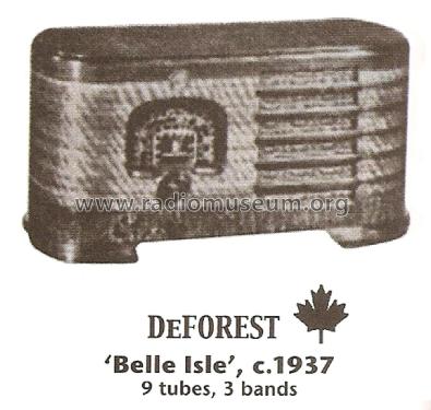 Belle Isle Ch= 7D933; De Forest DeForest (ID = 1822549) Radio