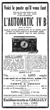 Automatic IV B ; de Gialluly, SINDAR (ID = 1710027) Radio