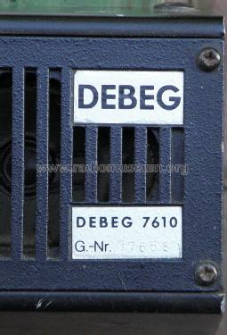 Marine VHF Radio Telephon 7610; DEBEG, Deutsche (ID = 1860912) Commercial TRX