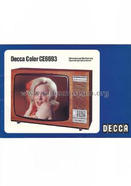 Decca Color CE6693 ch=711; Decca, London (ID = 2129183) Television