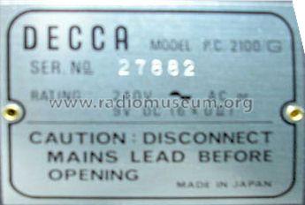 Legato De Luxe P.C. 2100/G; Decca Brand, Samuel (ID = 1226888) R-Player