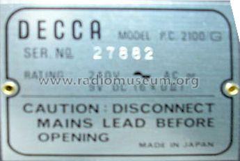 Legato De Luxe P.C. 2100/G; Decca Brand, Samuel (ID = 1226888) Sonido-V