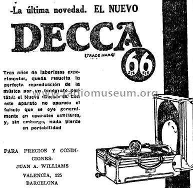 Six Six Phonograph 66; Decca Brand, Samuel (ID = 2380024) TalkingM
