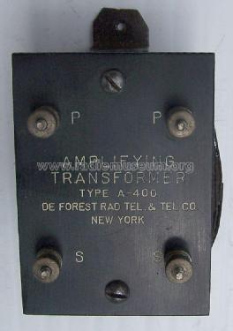 AmplifyingTransformer type A 400 ; DeForest Radio (ID = 1743955) Radio part