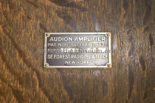 Audion Amplifier Type EJ2; DeForest Radio (ID = 2313088) Ampl/Mixer