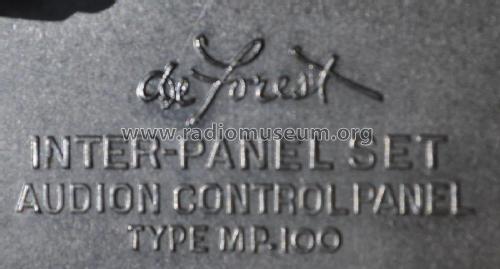 Audion Control Panel MP-100; DeForest Radio (ID = 2377040) mod-pre26