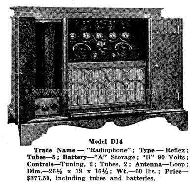 Radiophone Model D14; DeForest Radio (ID = 1972980) Radio