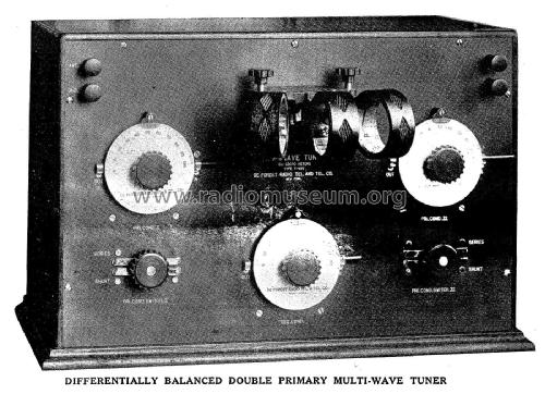 Differentially Balanced Double Multi-wave Tuner Type T-100; DeForest Radio (ID = 1987491) mod-pre26